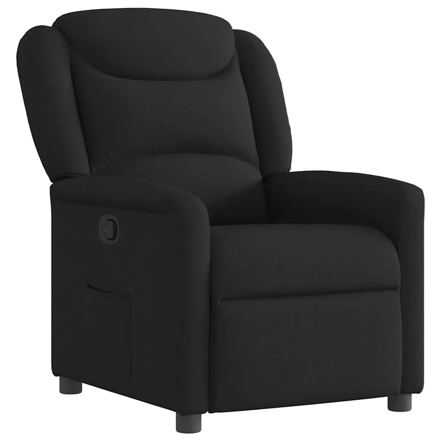Fauteuil inclinable Noir Tissu - 2