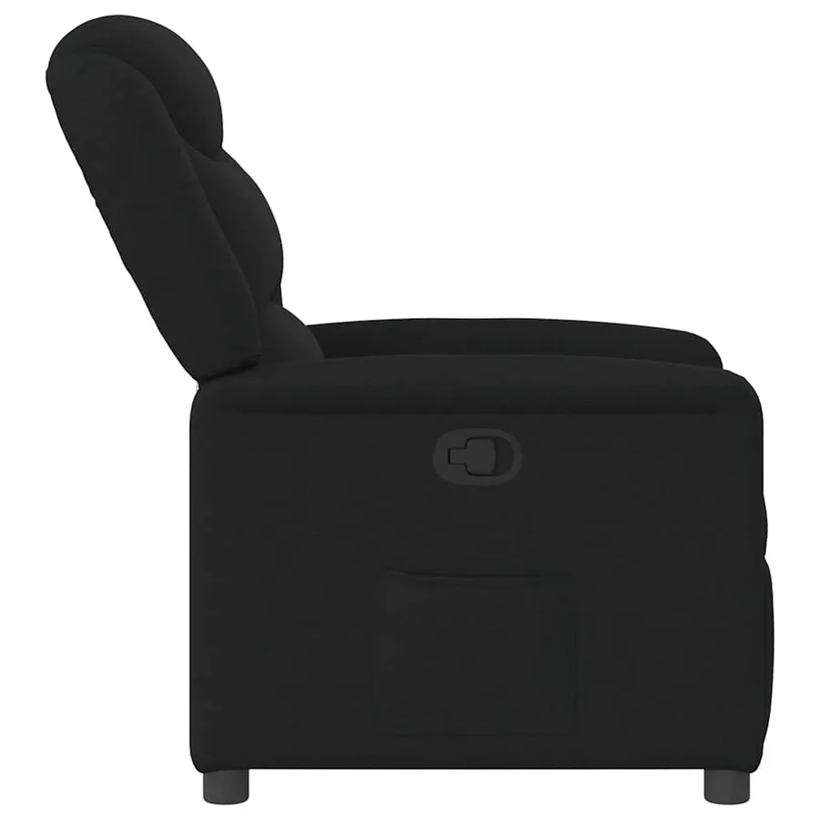Fauteuil inclinable Noir Tissu - 4