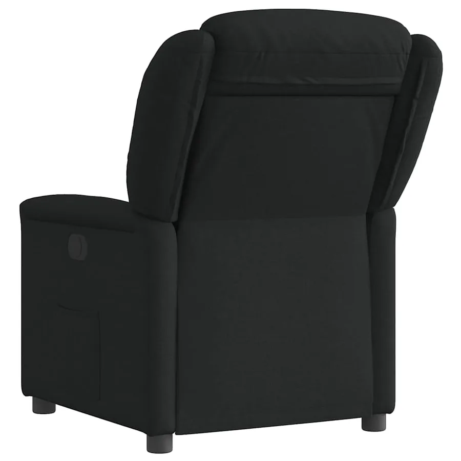 Fauteuil inclinable Noir Tissu - 5