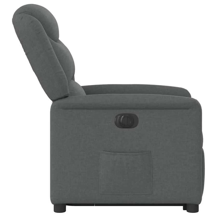 Fauteuil inclinable électrique gris foncé tissu - 6