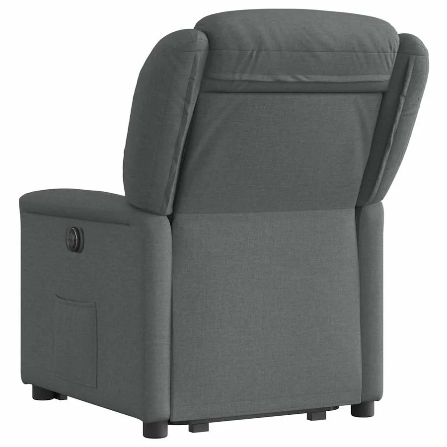 Fauteuil inclinable électrique gris foncé tissu - 7
