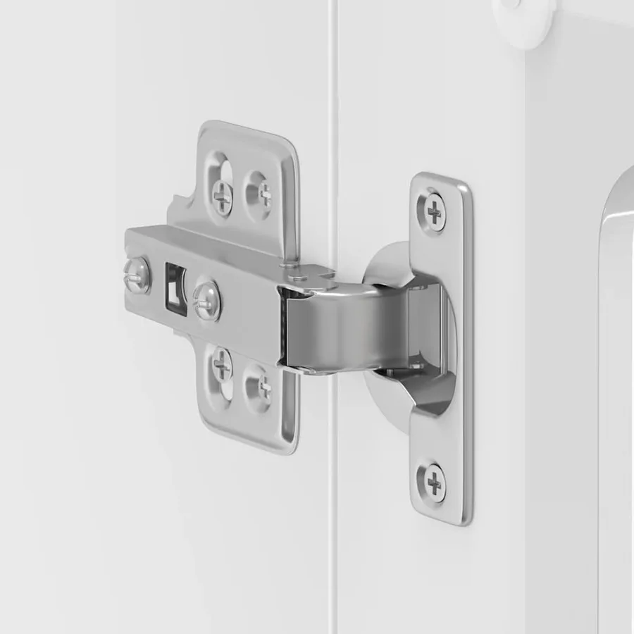 Armoire murale de cuisine avec porte vitrée "Kalmar" Bois d'ingénierie blanc brillant - 11