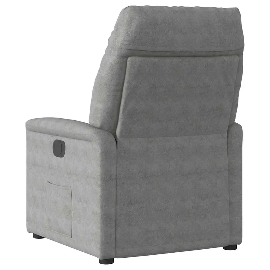 Fauteuil inclinable de massage gris foncé tissu microfibre - 5