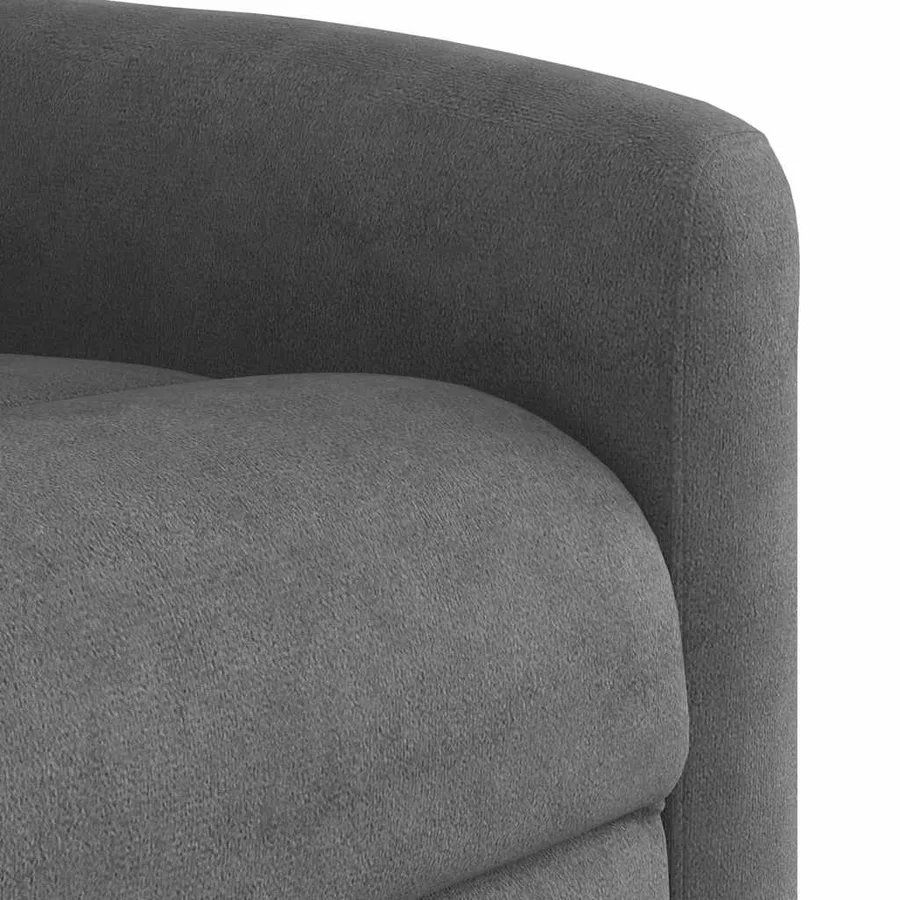 Fauteuil inclinable de massage gris foncé tissu microfibre - 11