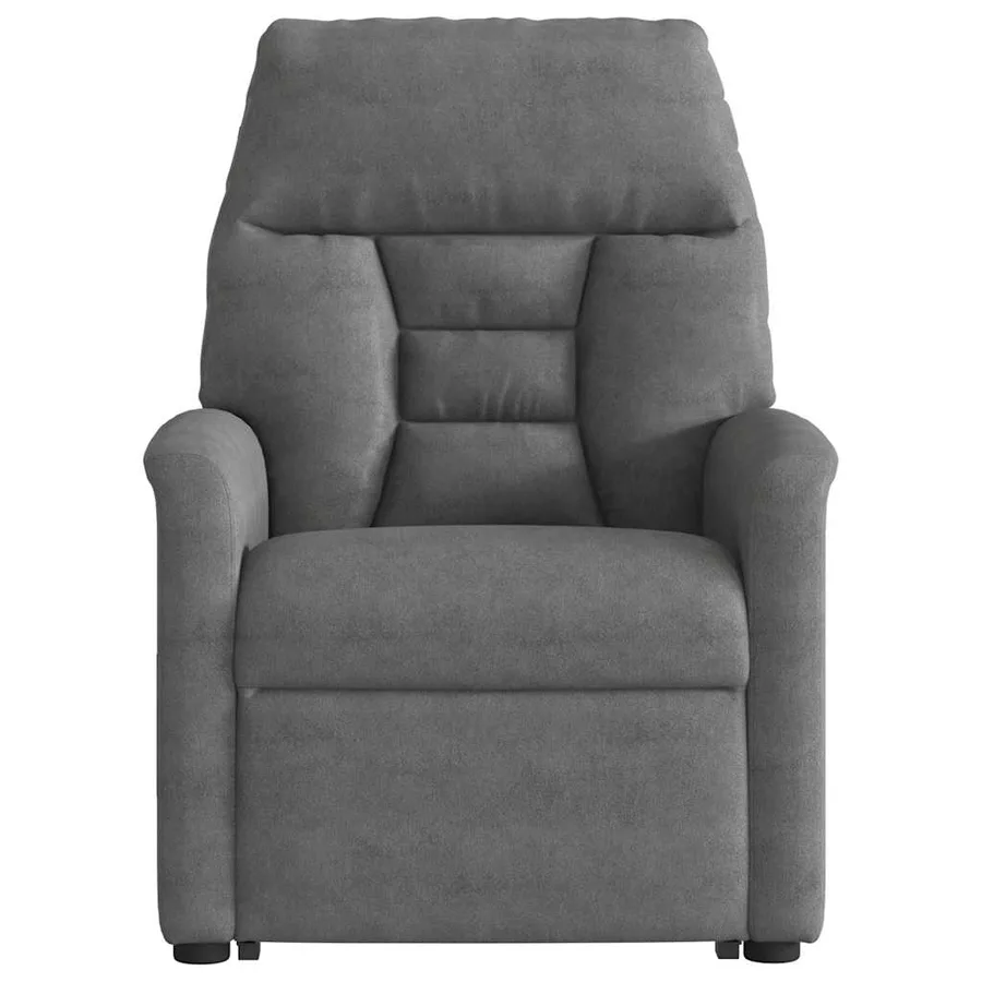 Fauteuil inclinable de massage gris foncé tissu microfibre - 5