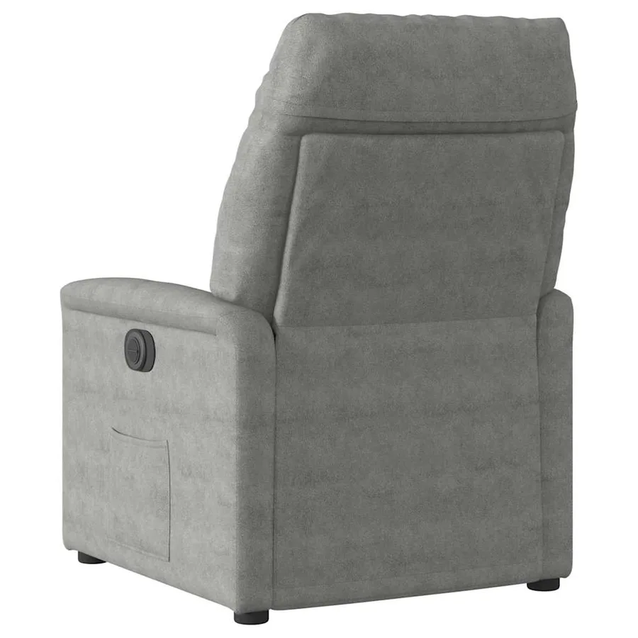 Fauteuil inclinable de massage gris foncé tissu microfibre - 7