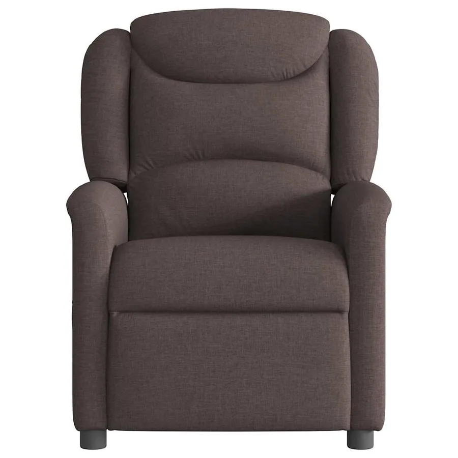 Fauteuil inclinable électrique Marron foncé Tissu - 5