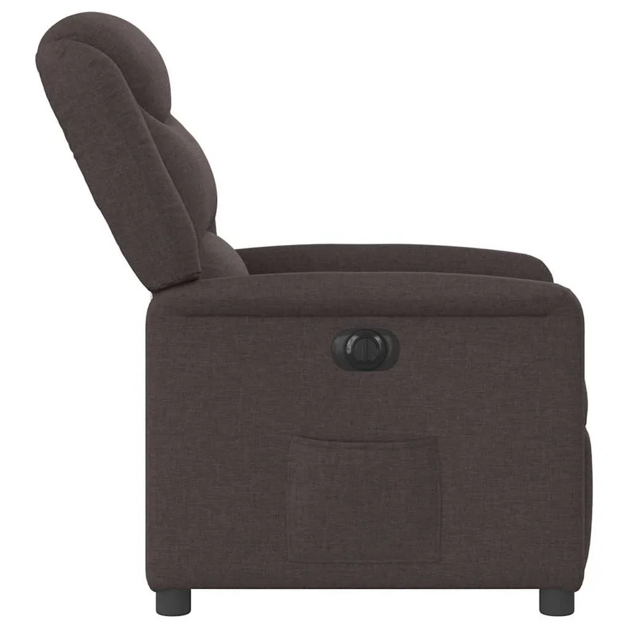 Fauteuil inclinable électrique Marron foncé Tissu - 6