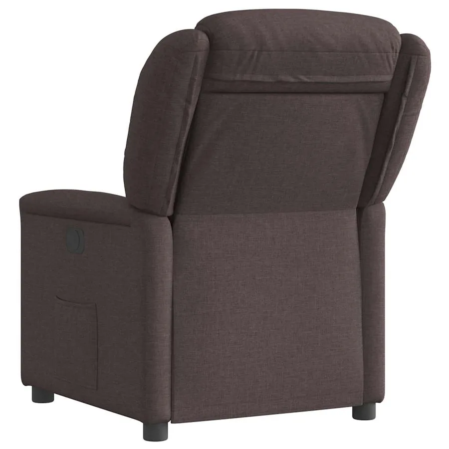Fauteuil inclinable électrique Marron foncé Tissu - 7