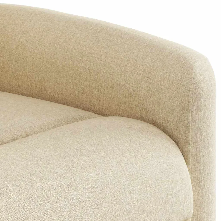 Fauteuil inclinable électrique crème tissu - 12