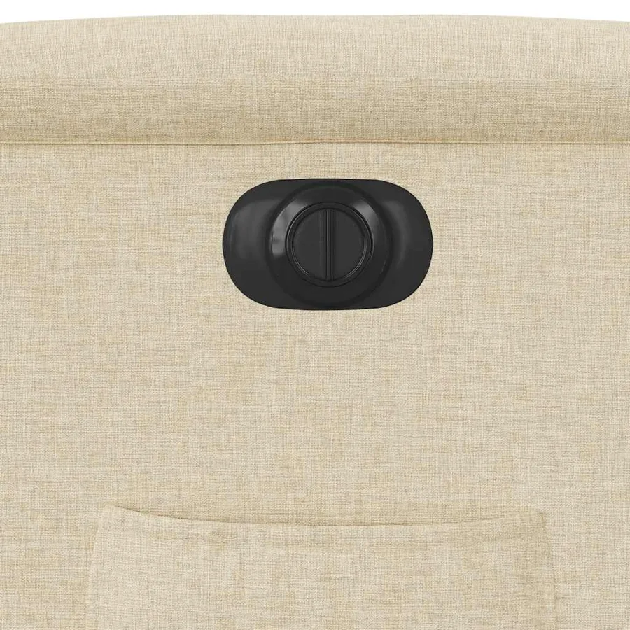 Fauteuil inclinable électrique crème tissu - 13