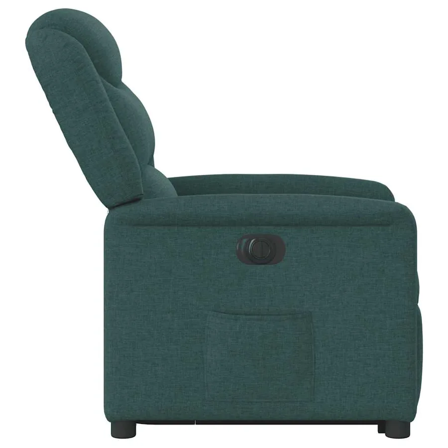 Fauteuil inclinable électrique vert foncé tissu - 6