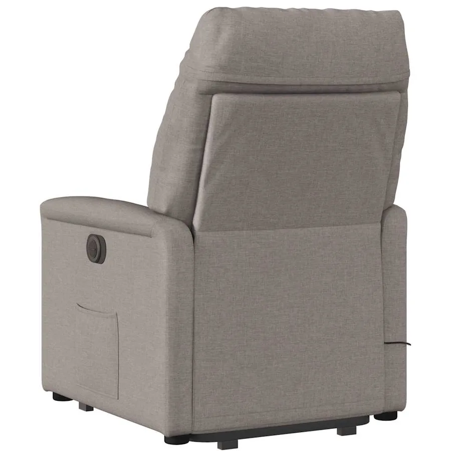 Fauteuil inclinable de massage Taupe Tissu - 7