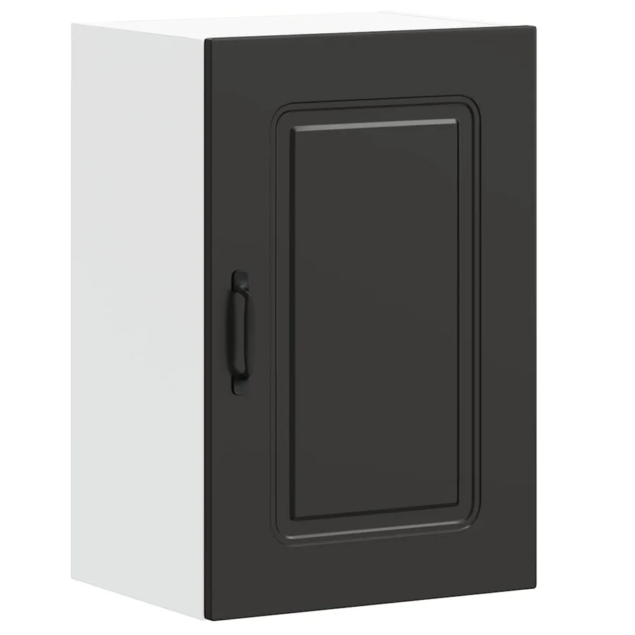 Armoire murale de cuisine Kalmar noir bois d'ingénierie - 2