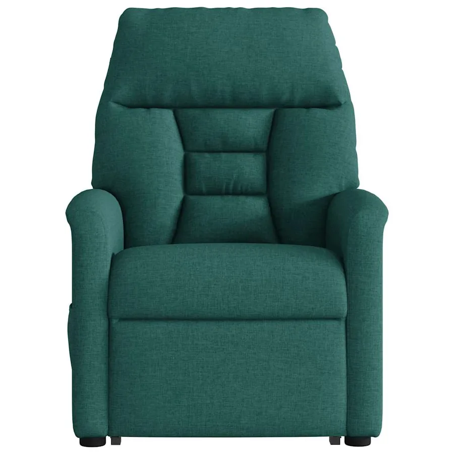 Fauteuil inclinable de massage électrique Vert foncé Tissu - 4