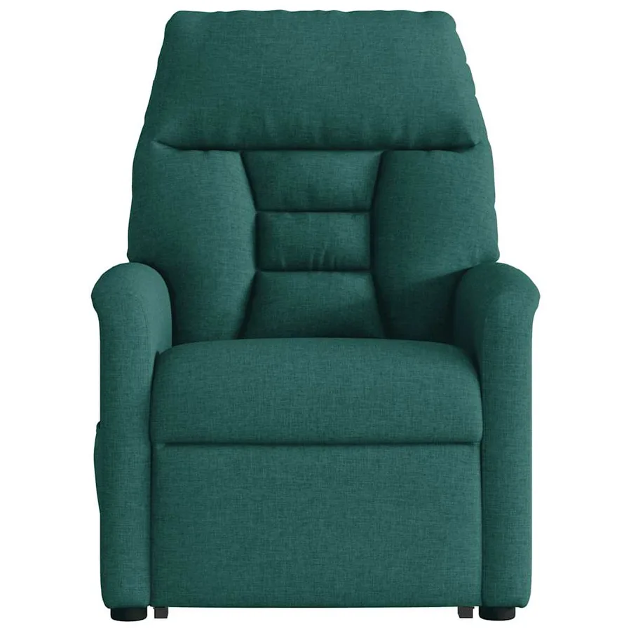 Fauteuil inclinable de massage électrique Vert foncé Tissu - 6