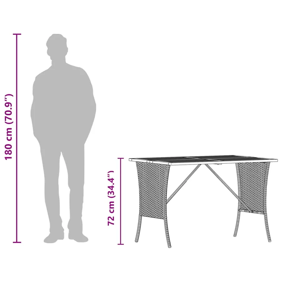 Table de jardin avec dessus en bois d'acacia gris 105x75x72 cm - 11