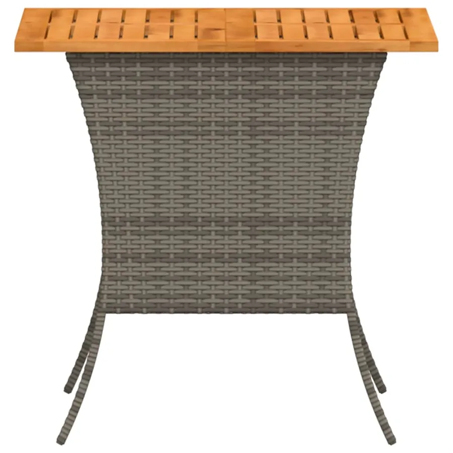 Table de jardin avec dessus en bois d'acacia gris 105x75x72 cm - 6