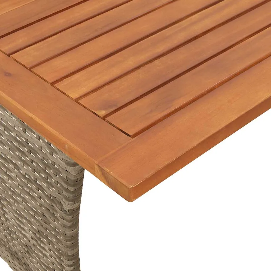 Table de jardin avec dessus en bois d'acacia gris 105x75x72 cm - 9