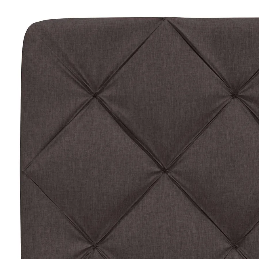 Lit avec matelas marron foncé 120x200 cm tissu - 11