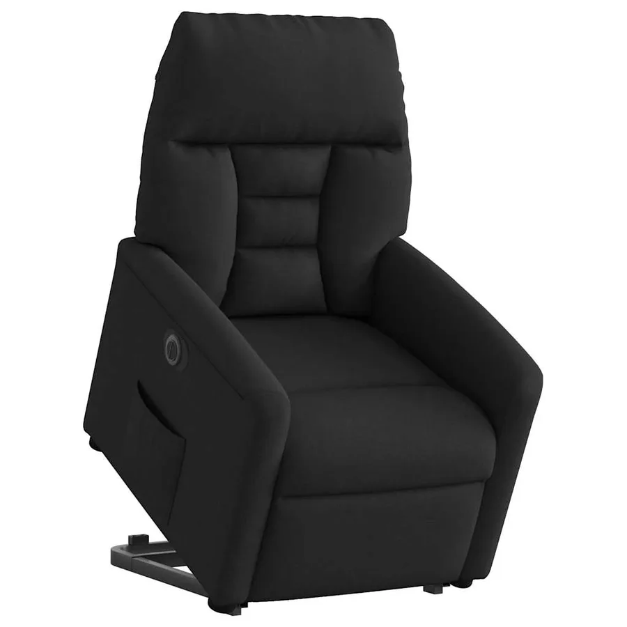 Fauteuil inclinable électrique noir tissu - 3