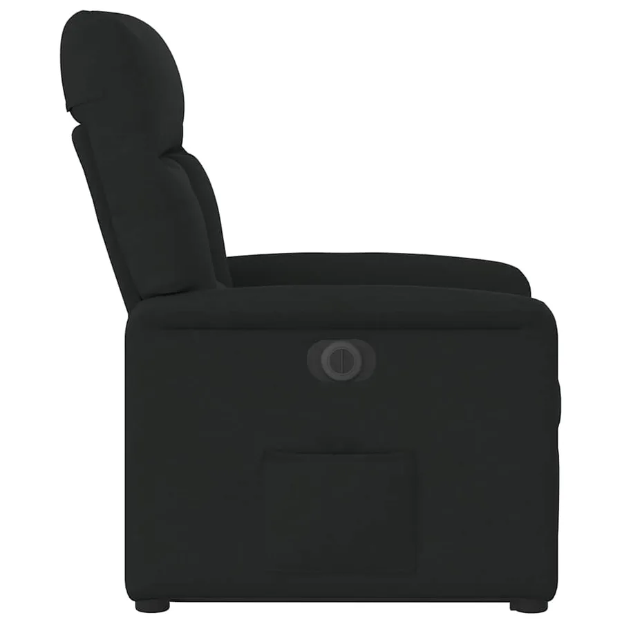 Fauteuil inclinable électrique noir tissu - 7