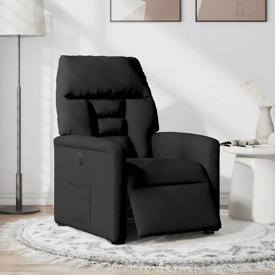 Fauteuil inclinable électrique Noir Tissu - 2