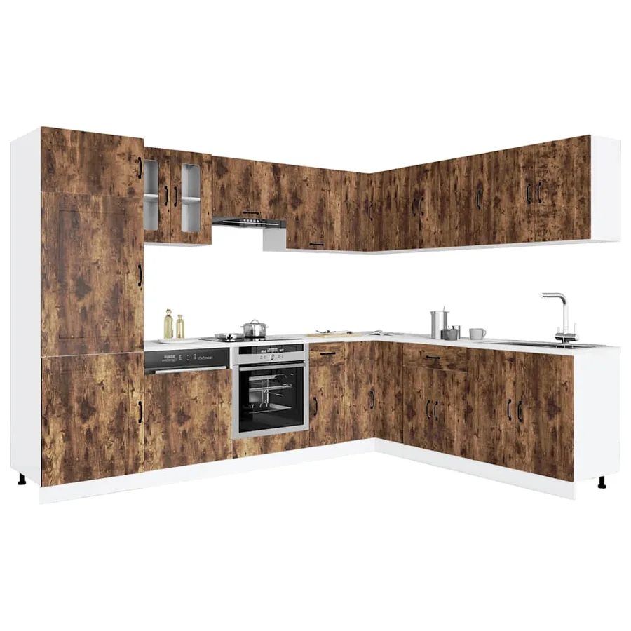 Ensemble d'armoires de cuisine 14 pcs Kalmar bois d'ingénierie