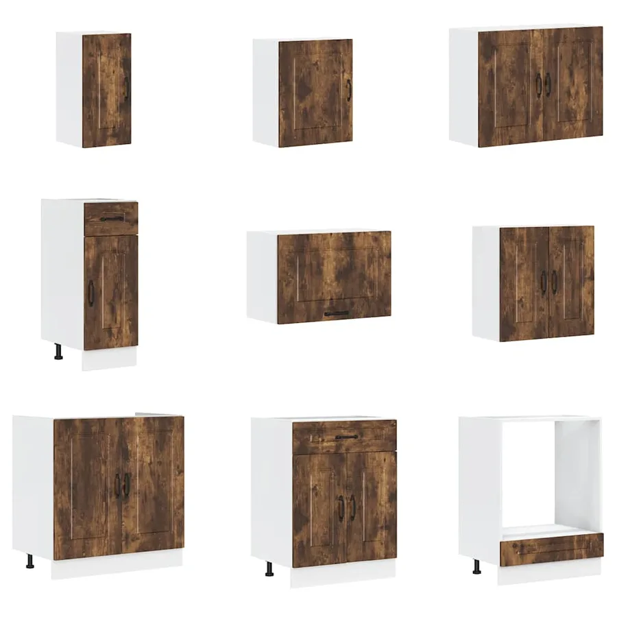 Ensemble d'armoires de cuisine 14 pcs Kalmar bois d'ingénierie - 4