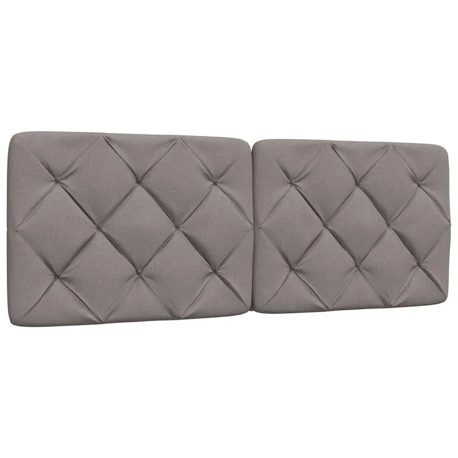 Cadre de lit avec LED sans matelas taupe 140x190 cm tissu - 7