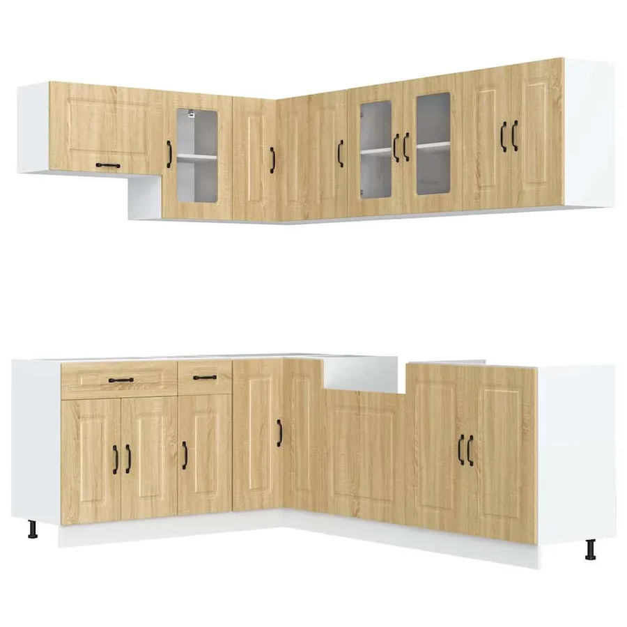 Ensemble d'armoires de cuisine 11 pcs Kalmar bois d'ingénierie - 2