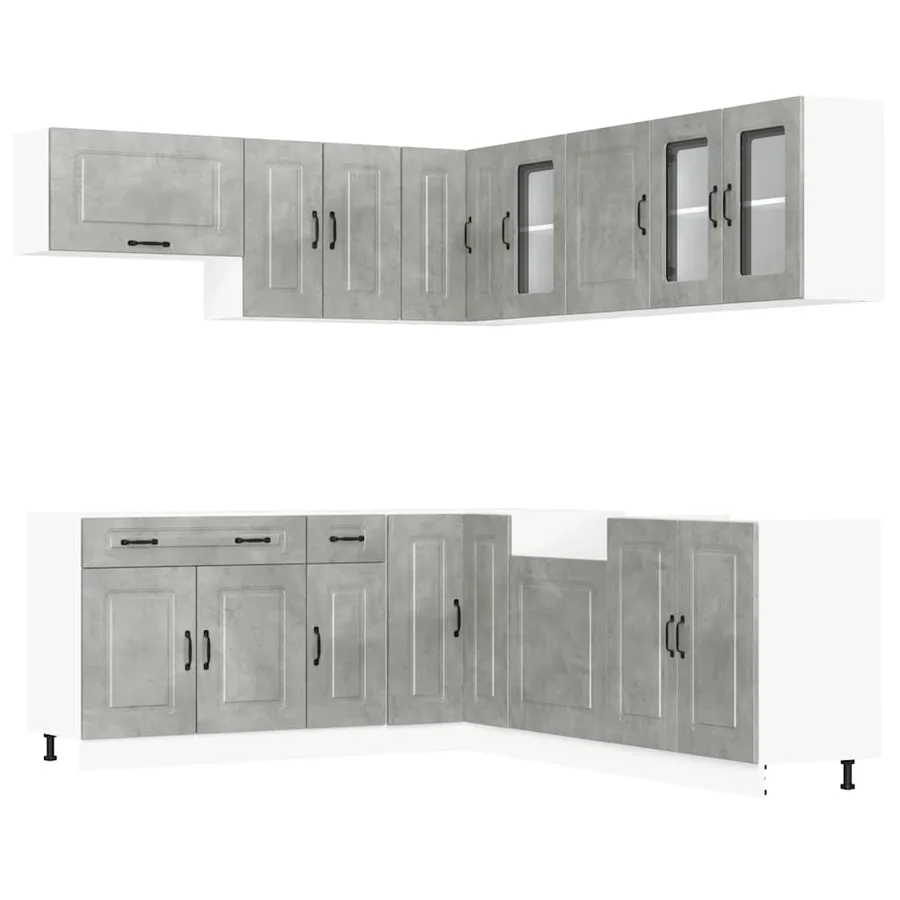 Ensemble d'armoires de cuisine 11 pcs Kalmar bois d'ingénierie - 2