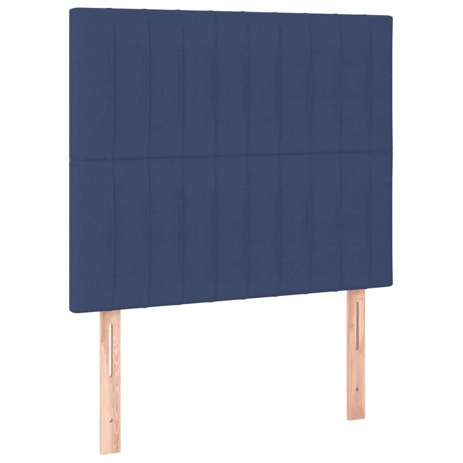 Sommier à lattes de lit avec matelas Bleu 100x200 cm Tissu - 6