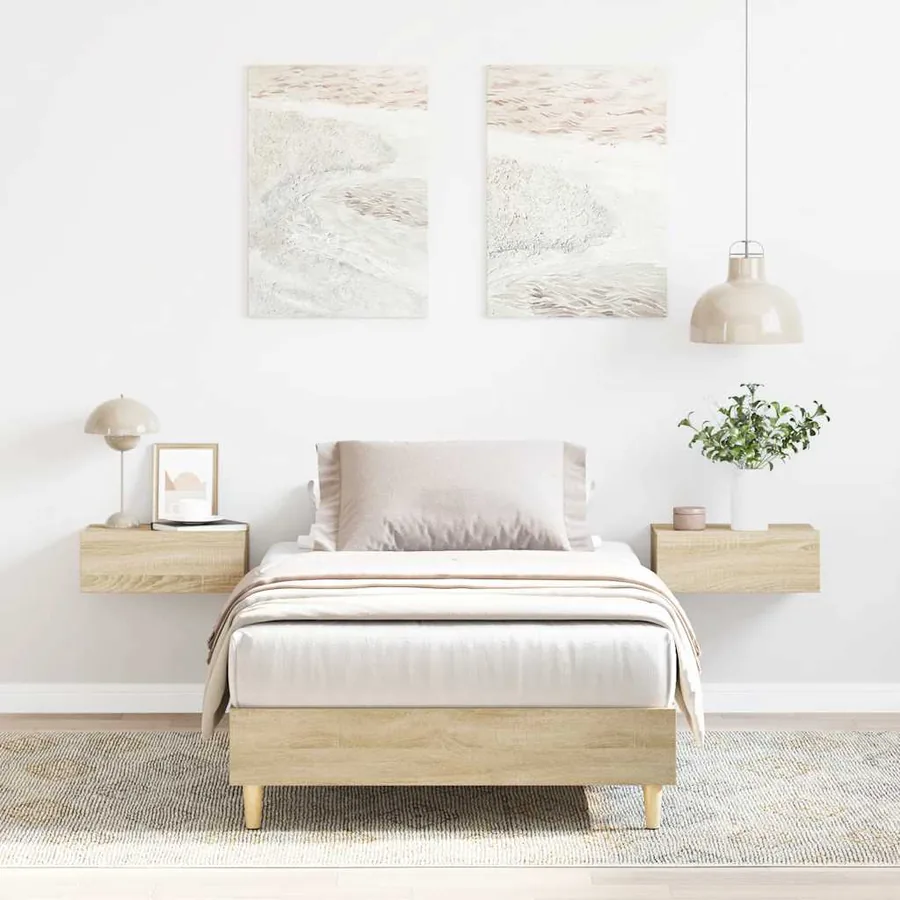 Cadre de lit sans matelas chêne sonoma 100x200 cm