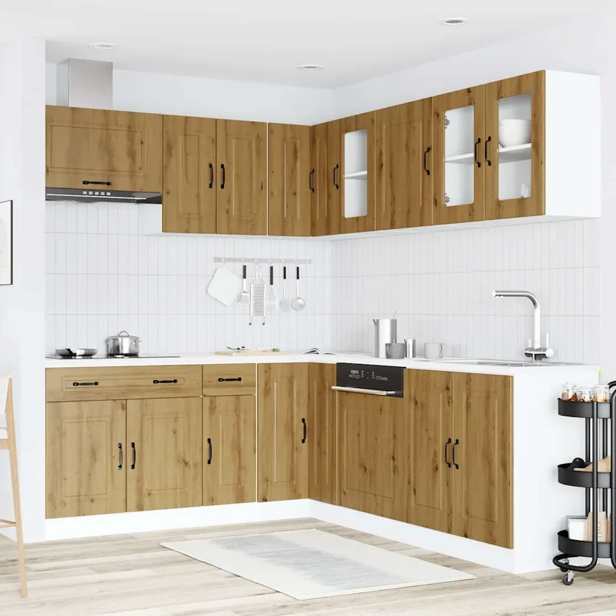 Ensemble d'armoires de cuisine 11 pcs Kalmar bois d'ingénierie - 3