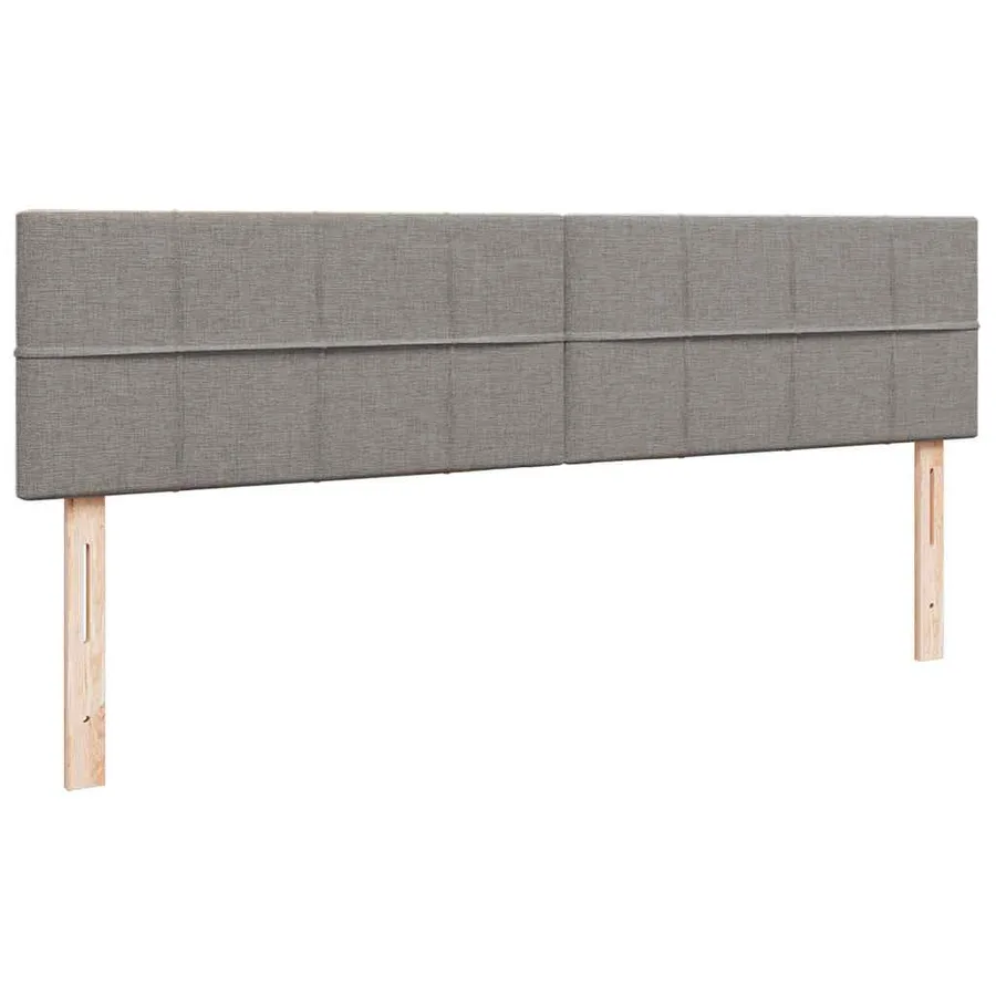 Cadre de lit ottoman avec matelas taupe 200x200cm tissu - 13