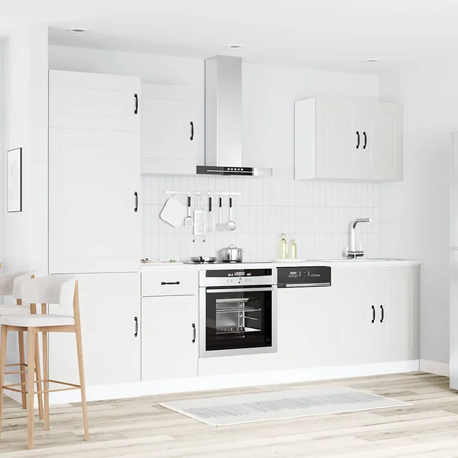 Ensemble d'armoires cuisine 7pcs Kalmar blanc bois d'ingénierie - 3