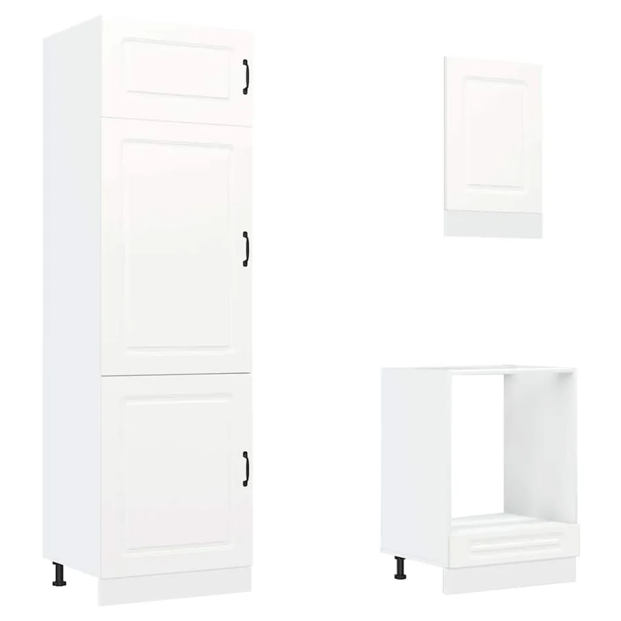 Ensemble d'armoires cuisine 7pcs Kalmar blanc bois d'ingénierie - 5