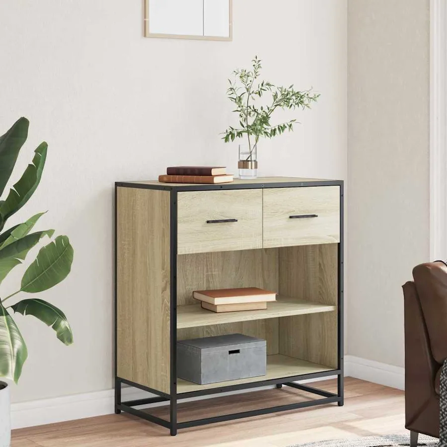 Buffet chêne sonoma 68x35x76 cm bois d'ingénierie - 3