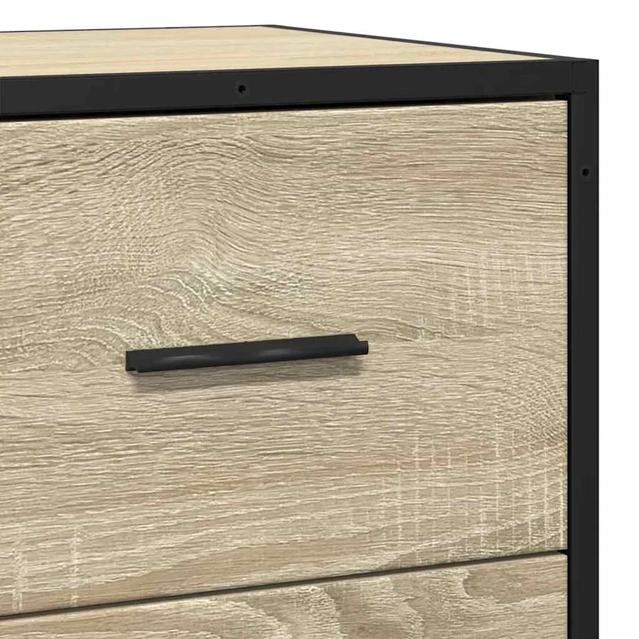 Buffet chêne sonoma 68x35x76 cm bois d'ingénierie - 8
