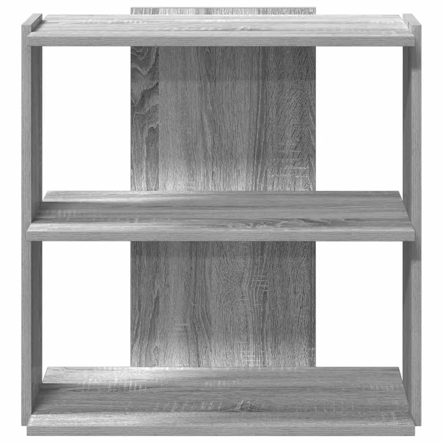 Bibliothèque 3 niveaux sonoma gris 60x30x60cm bois d'ingénierie - 4