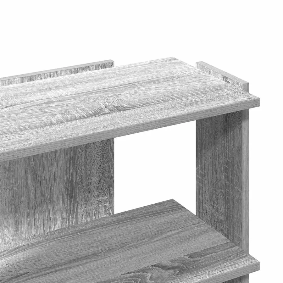 Bibliothèque 3 niveaux sonoma gris 60x30x60cm bois d'ingénierie - 7