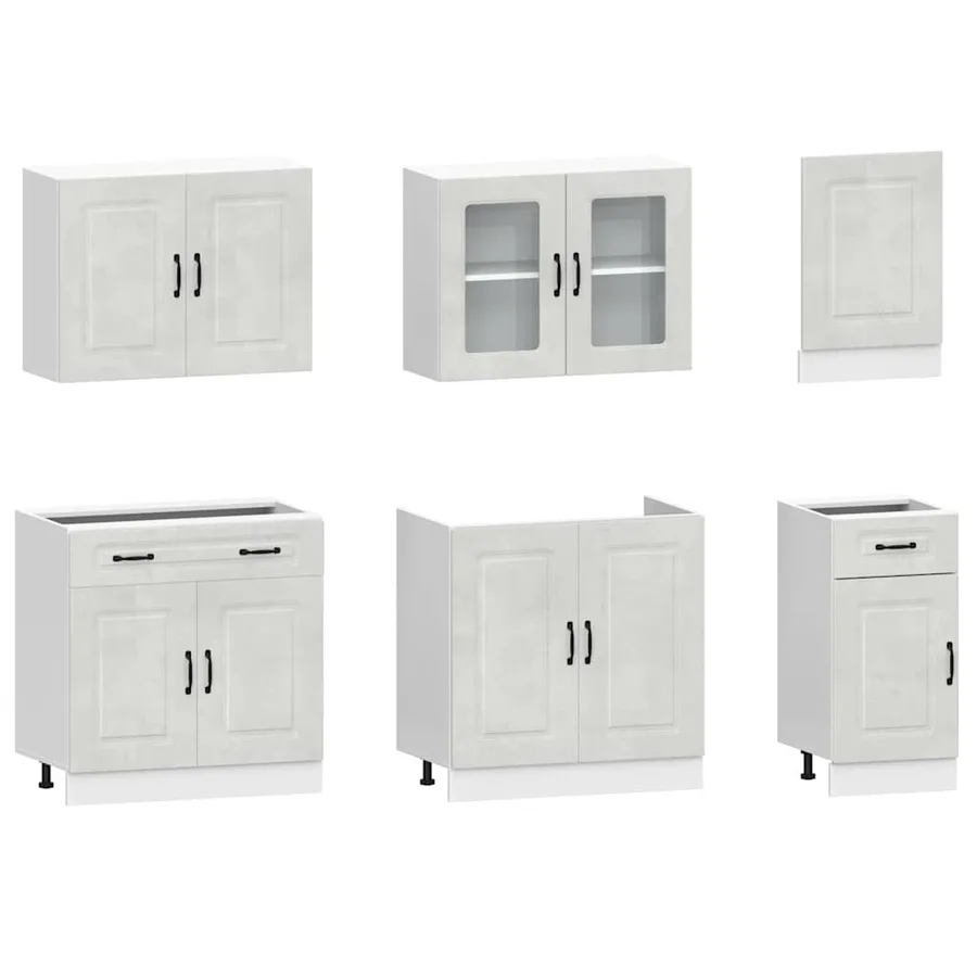 Ensemble d'armoires de cuisine 7 pcs Kalmar bois d'ingénierie - 4