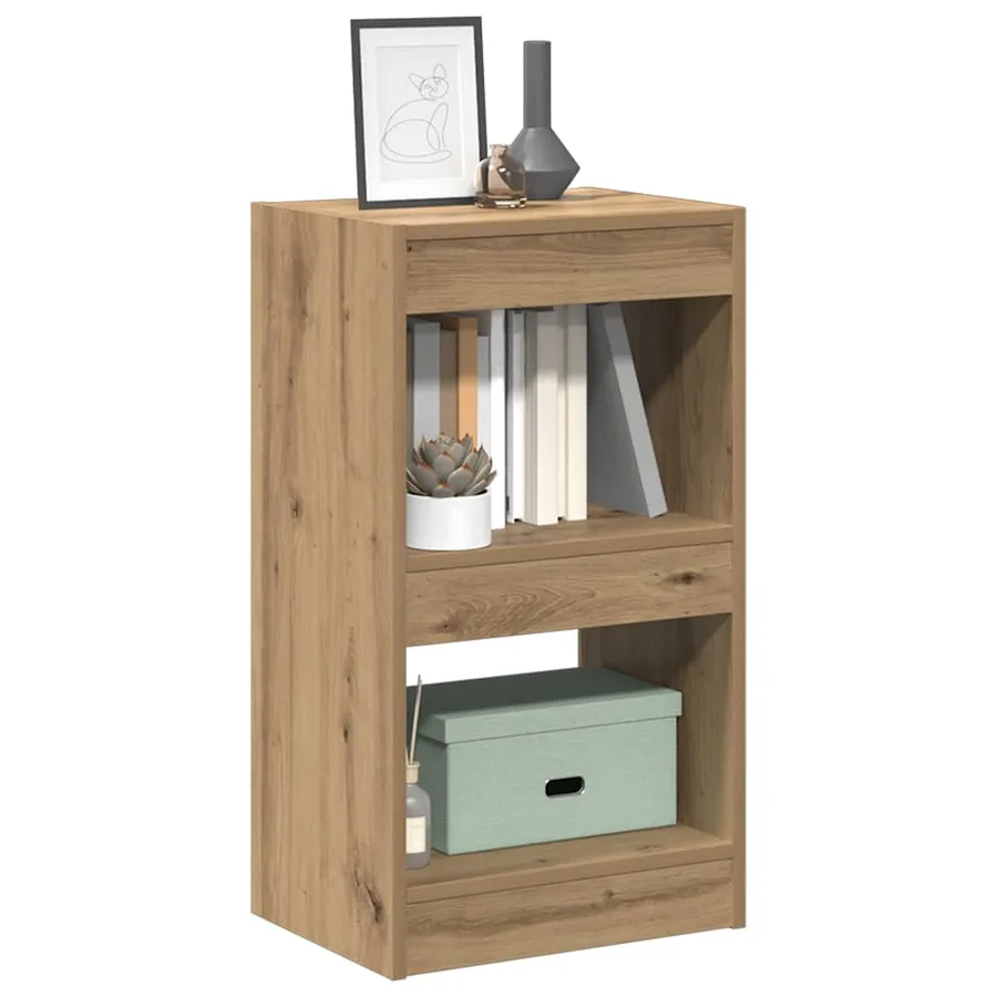 Bibliothèque/Séparateur de pièce chêne artisanal 40x30x72 cm - 3