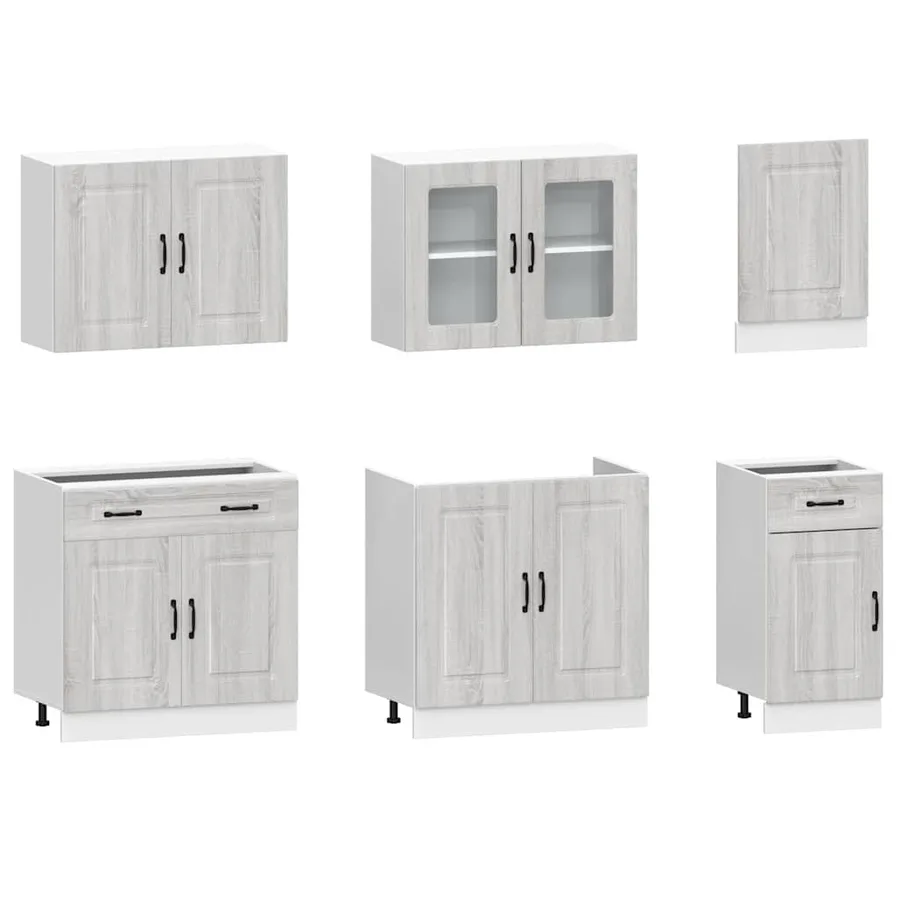 Ensemble d'armoires de cuisine 7 pcs Kalmar bois d'ingénierie - 4