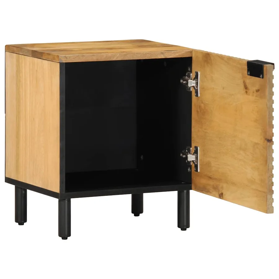 Tables de chevet 2 pcs 40x33x46 cm bois de manguier solide - 4