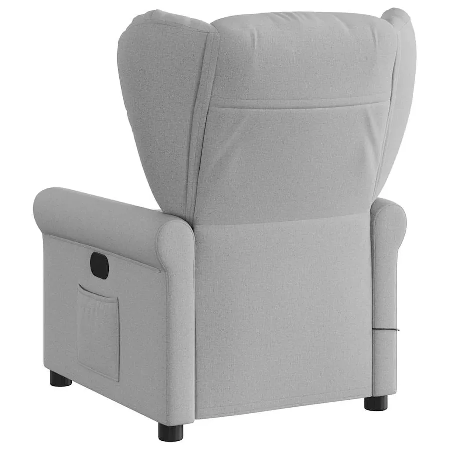 Fauteuil de massage inclinable électrique gris nuage tissu - 6