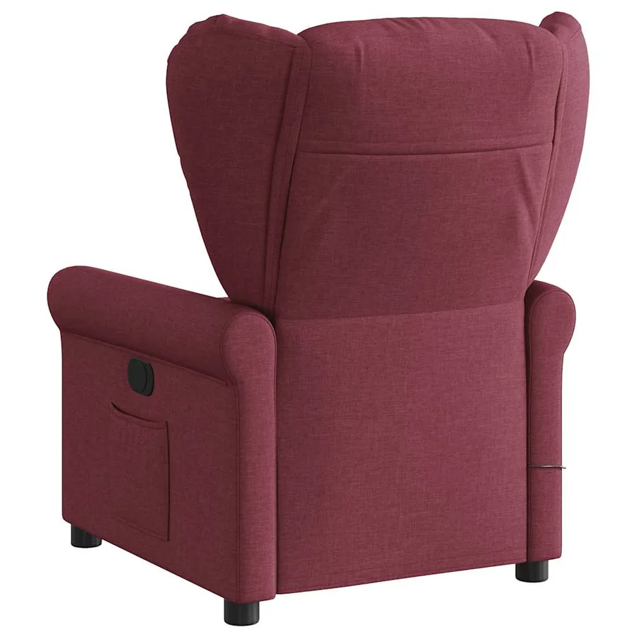 Fauteuil de massage inclinable Rouge bordeaux Tissu - 5
