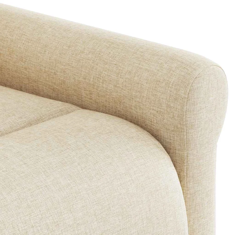 Fauteuil inclinable électrique crème tissu - 12