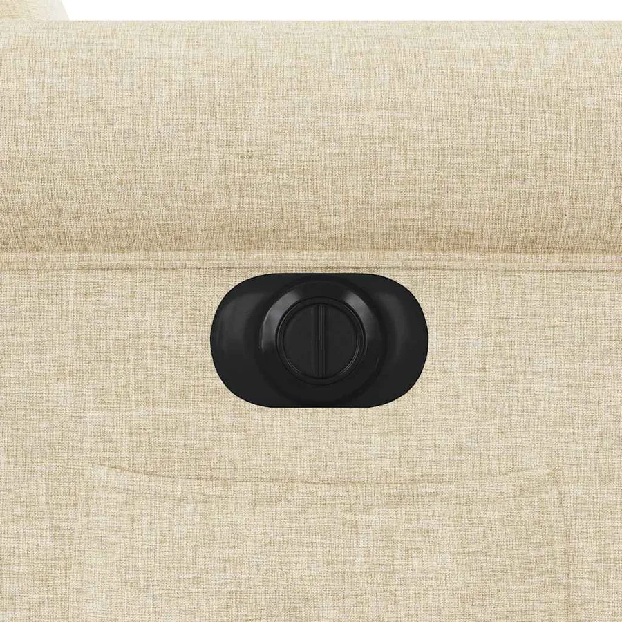 Fauteuil inclinable électrique crème tissu - 13